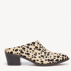 Cow print / animal print mules